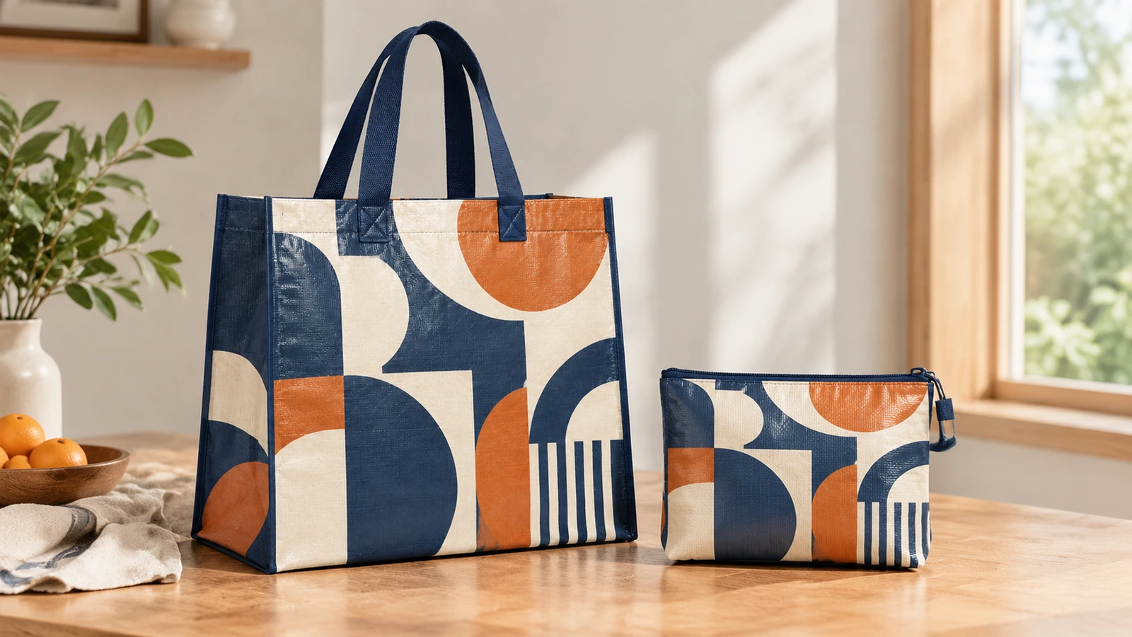 PP woven bag production process PP tape extrusion, circular weaving, BOPP lamination, printing and sewing stations in sequence