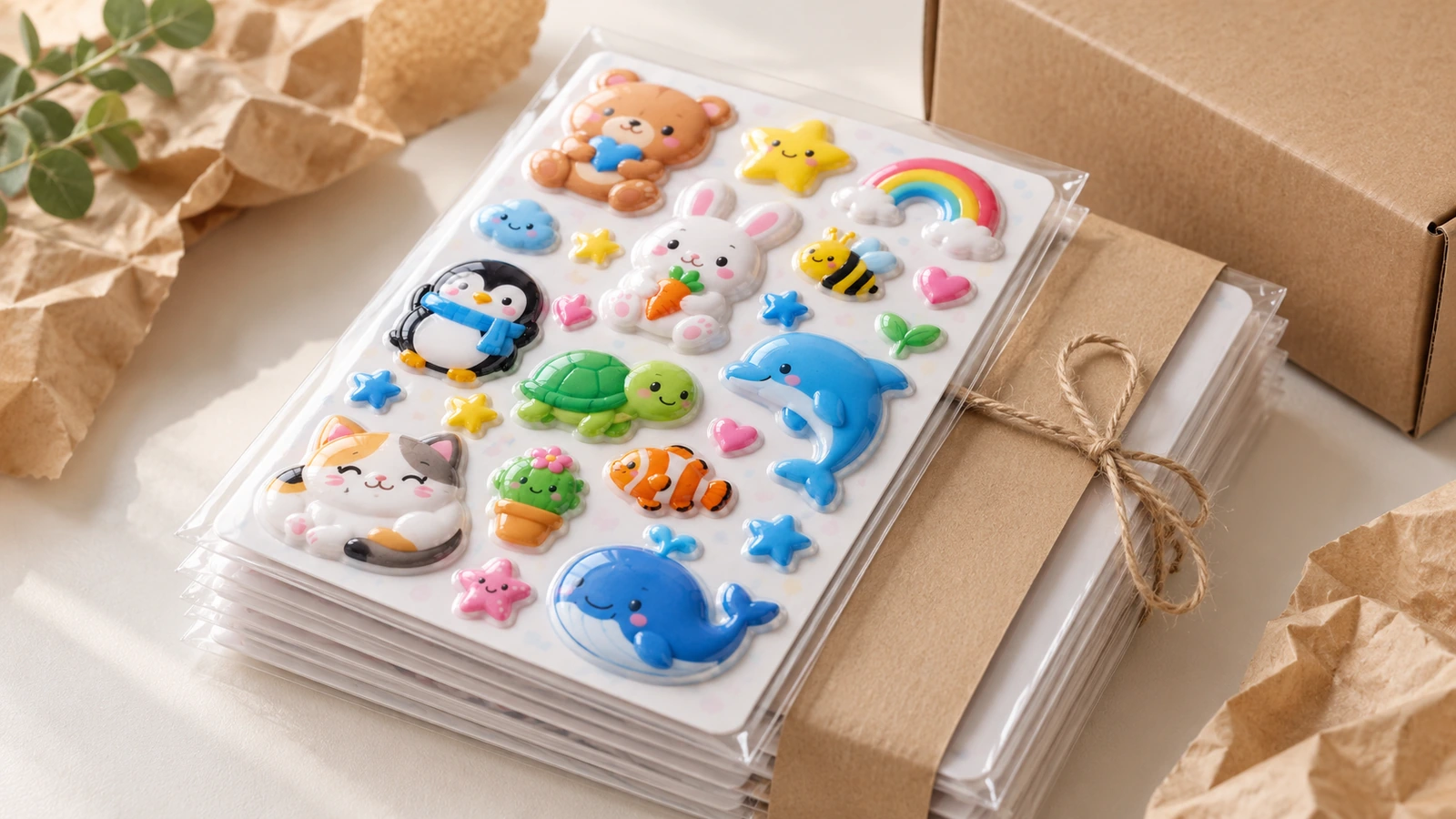 Quality inspection of raised puffy sticker sheets Quality inspection of puffy stickers: peel test, edge lift and lamination check