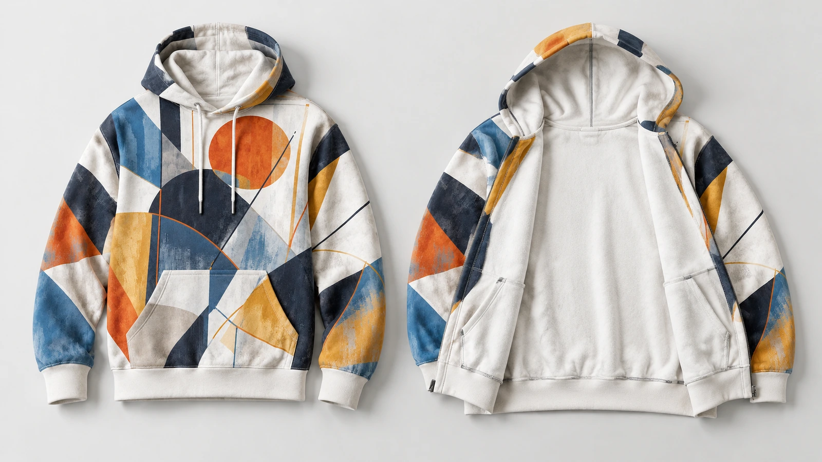 Print area size and readability on a pullover hoodie Pullover hoodie front print area and left chest logo dimensions marked with a ruler