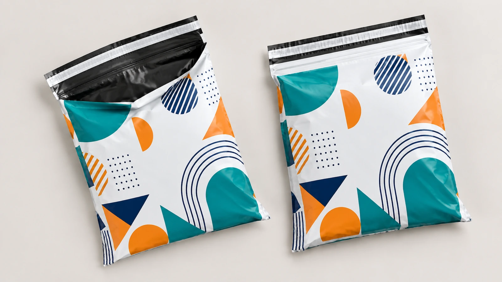 Illustrative mailer sizing review with separate flap measurements and readable opening instructions