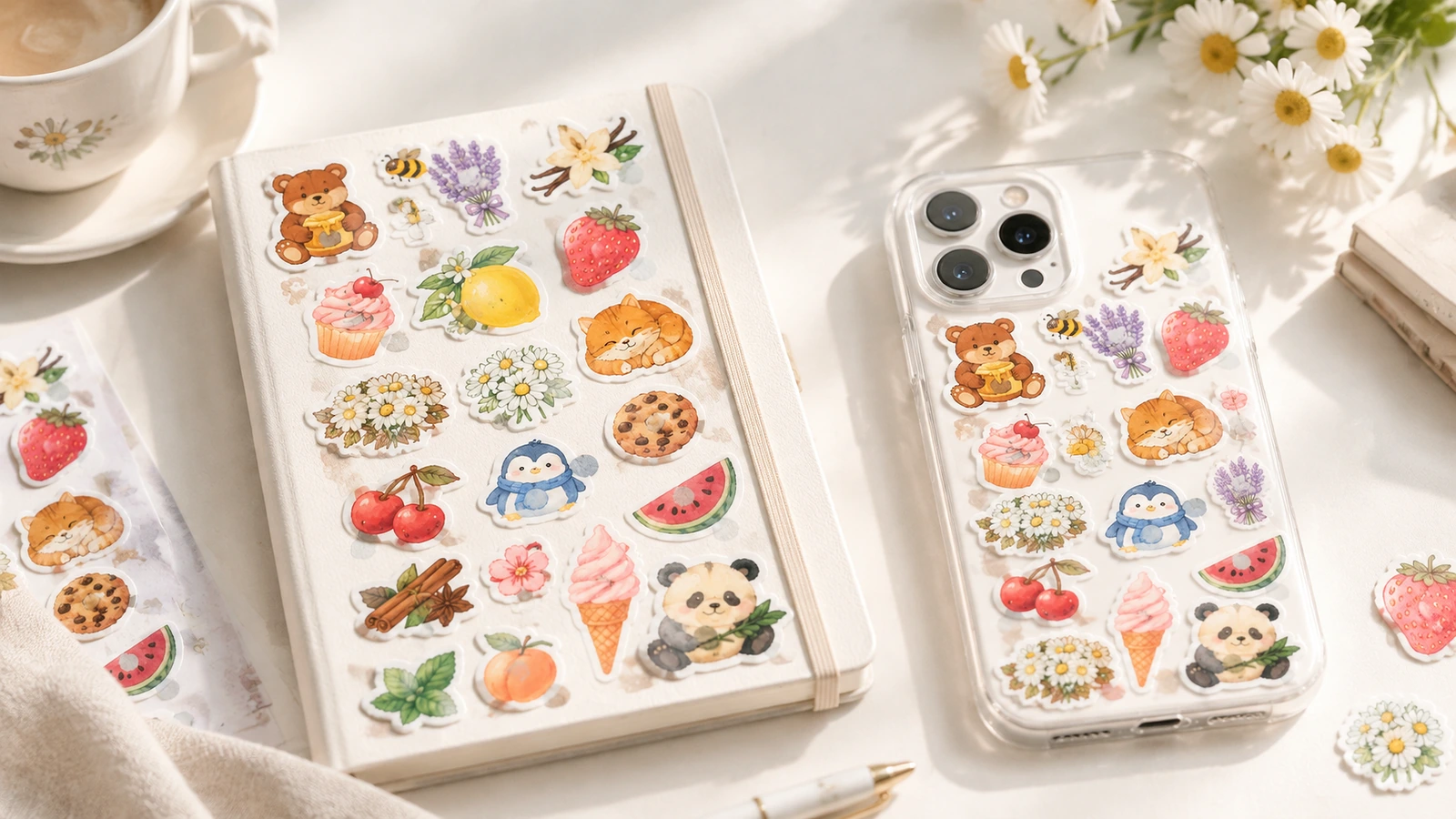 Printing and scent-coating production stage Flexographic press applying microencapsulated scent coating to printed sticker rolls