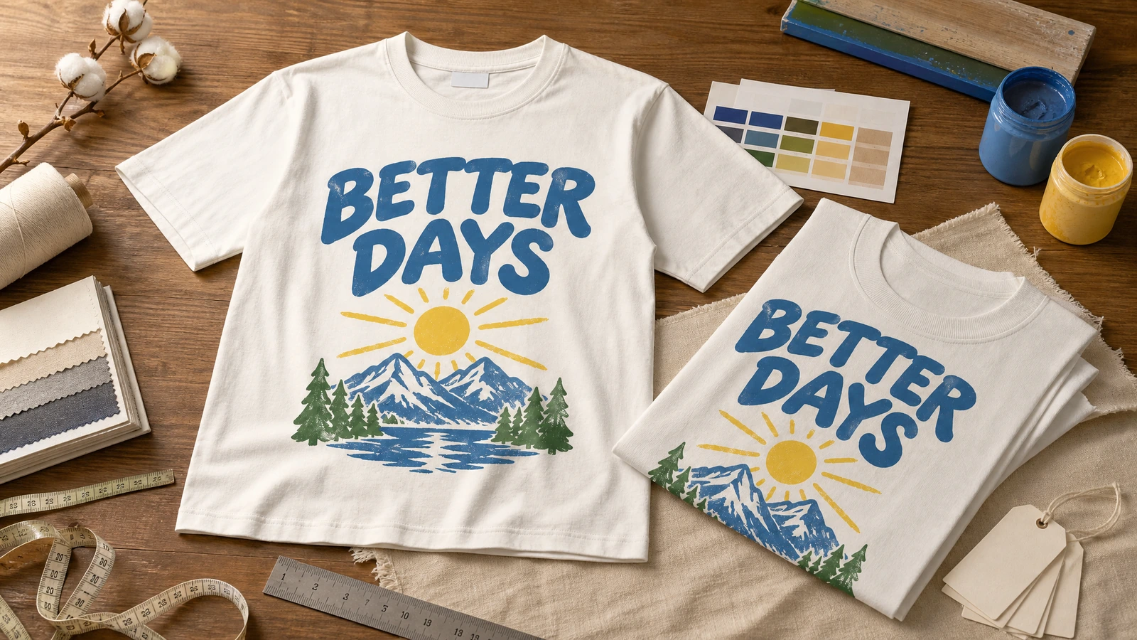Custom screen printed t-shirts for teams, events, and staff programs Team and staff wearing matching custom screen printed cotton t-shirts at a company event