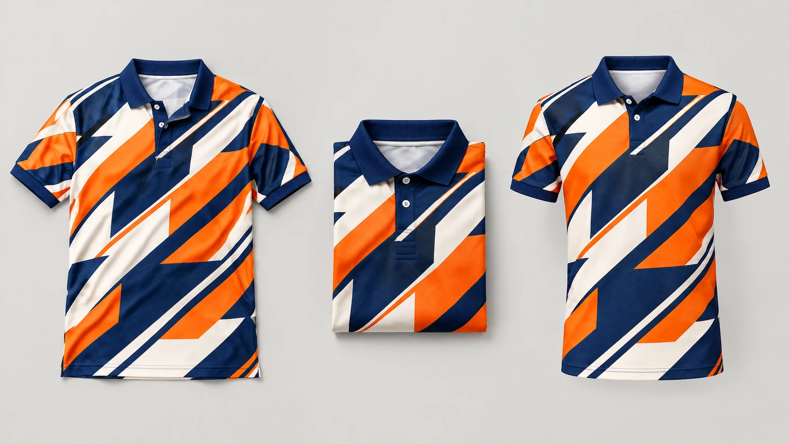 Polo panel artwork template showing cut lines, bleed area and 300 dpi preflight check