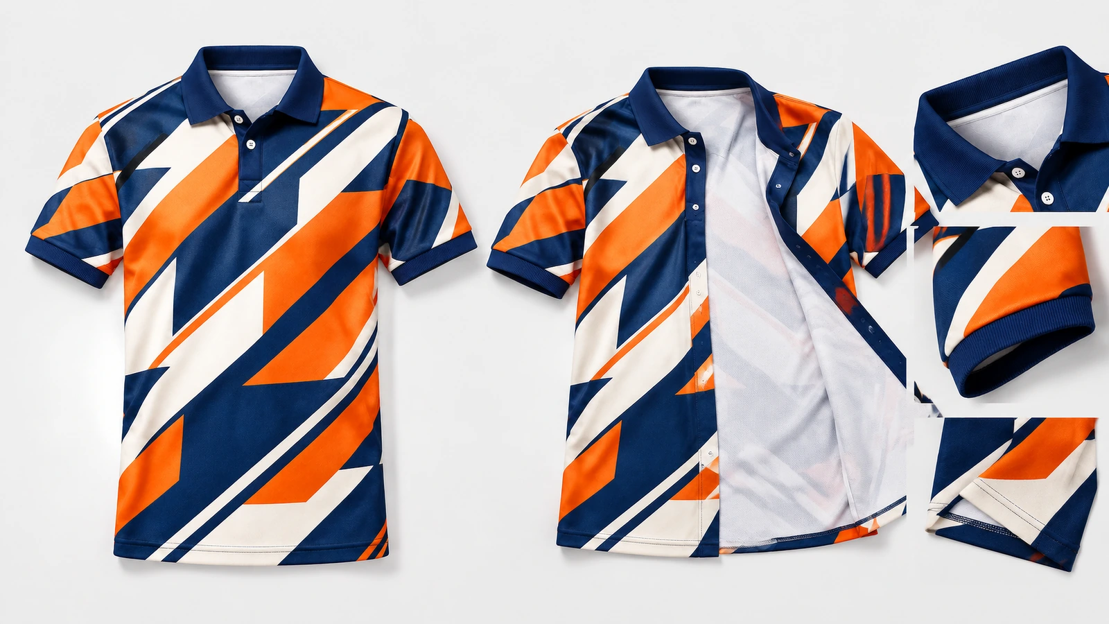 Size chart measurement and name and number readability check on a sublimated polo sample