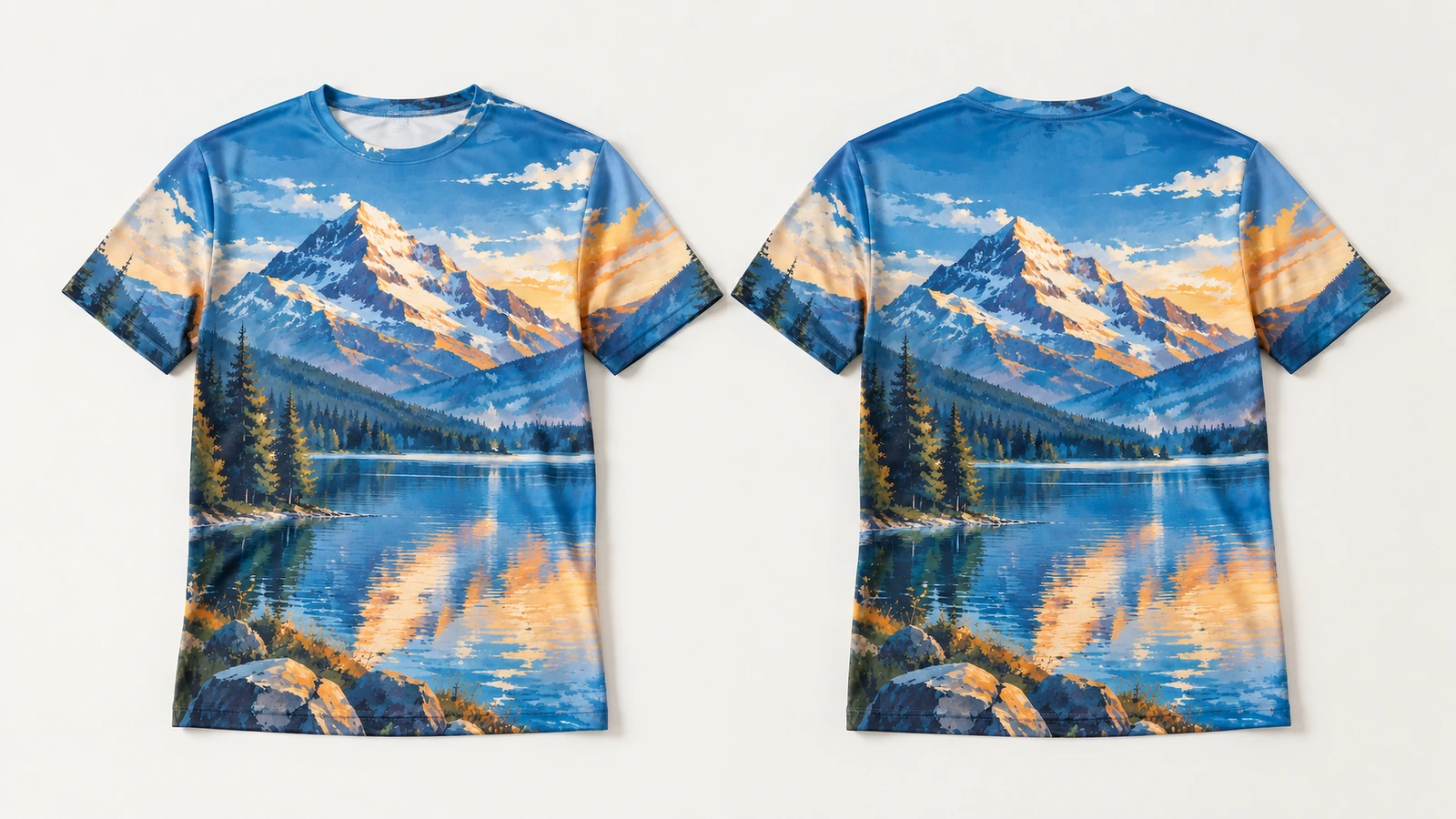 Full-size artwork proof checking name, number and logo legibility on a sublimation T-shirt