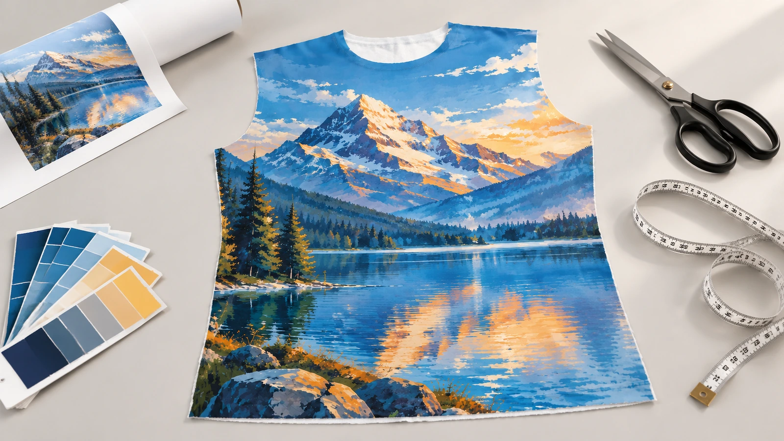 Youth soccer team wearing custom all-over-print polyester sublimation T-shirts at a field