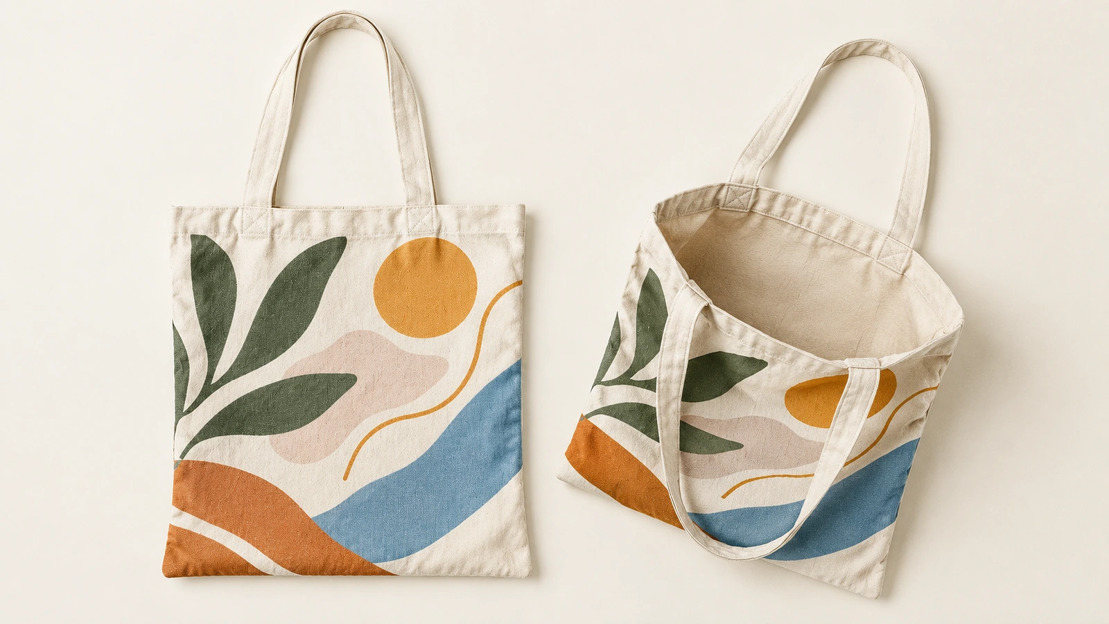 Tote size, imprint area and logo readability Flat lightweight cotton tote with marked dimensions and 9 x 11 inch print area