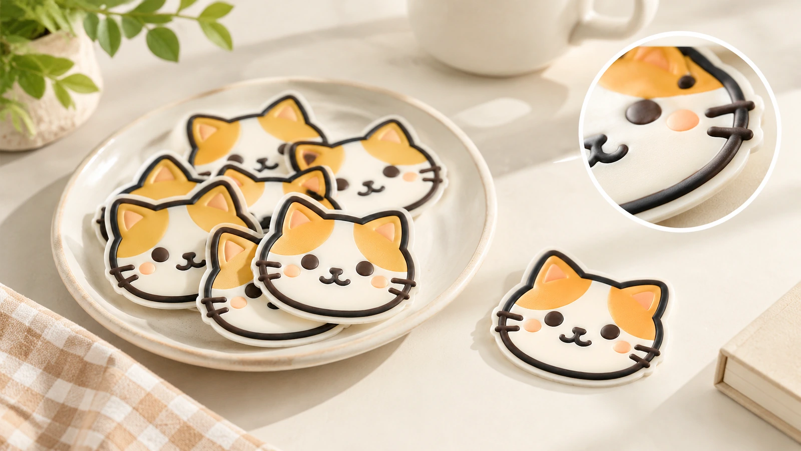 Packaging, shipping and reorder control for TPE stickers TPE logo sticker sheets interleaved with release film and packed in labeled cartons with a retained reference sample