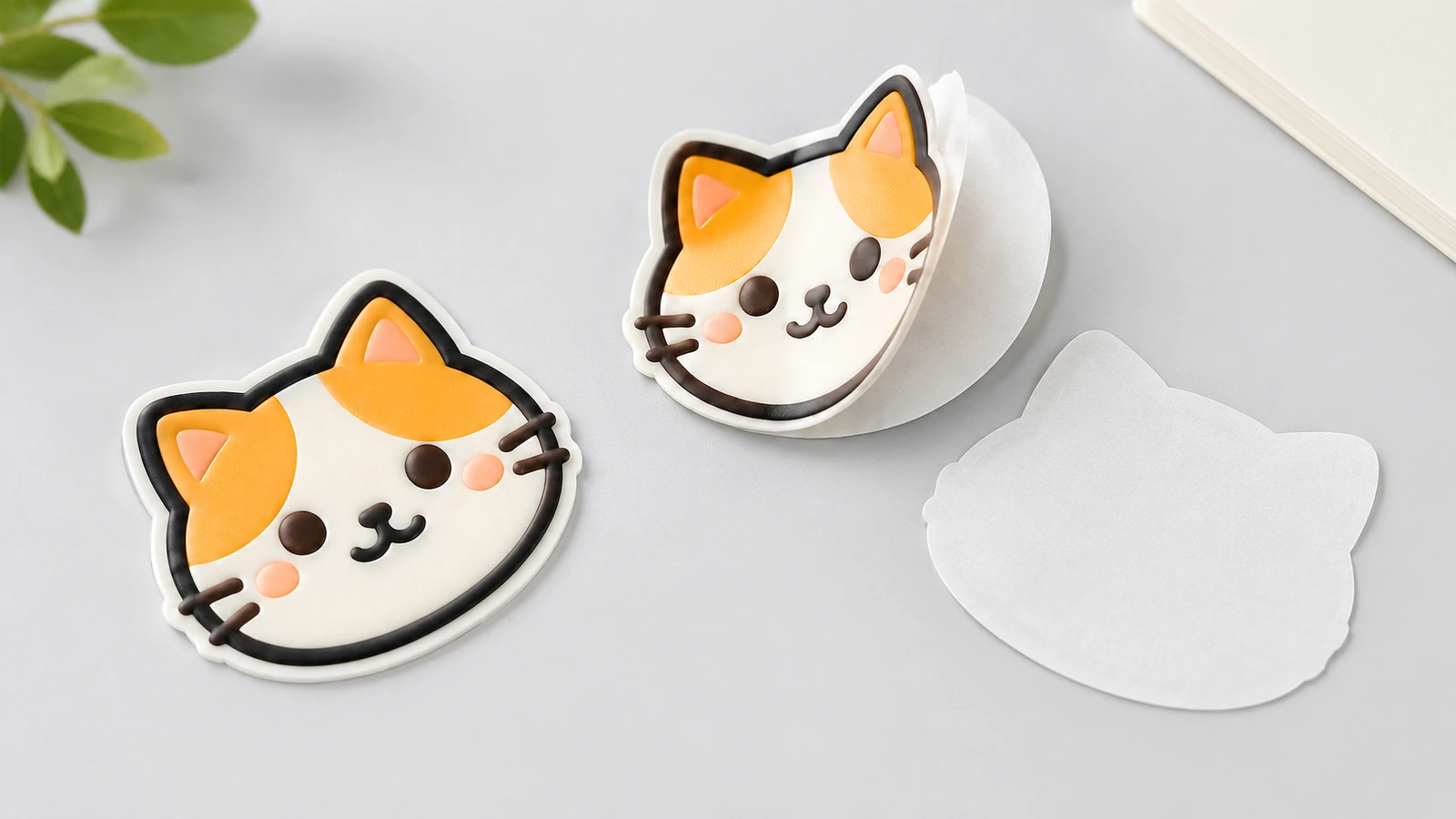 Size and readability check on custom TPE stickers TPE logo sticker test strip showing small text and fine lines at several sizes for readability checks