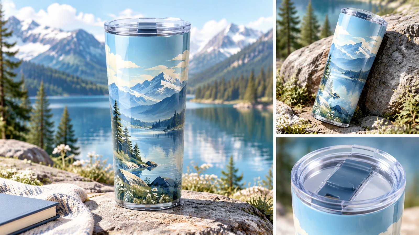 Custom plastic tumblers packed in divided cartons with archived proof sheet for reorder