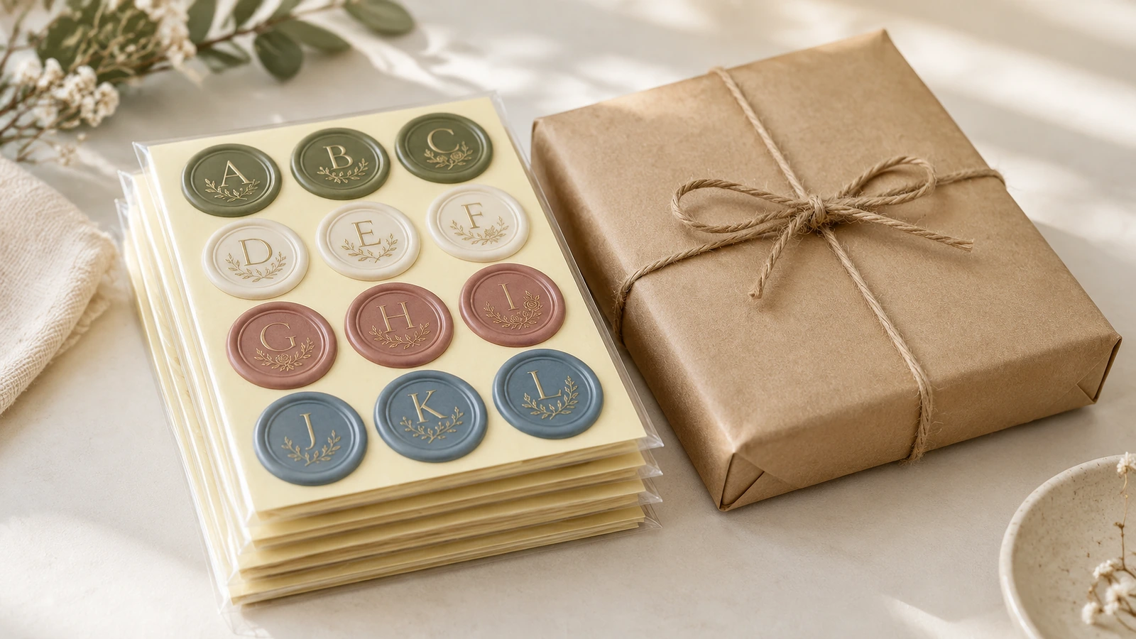 Wax seal sticker quality inspection Inspector comparing wax seal stickers against approved proof and color sample