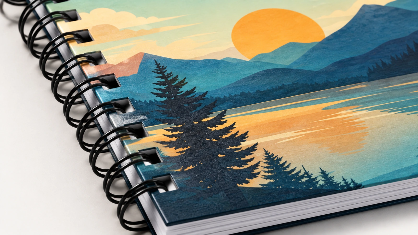 Cover finishes and closure concepts require separate approval Concept study of notebook cover surfaces, back-cover construction and a proposed elastic closure