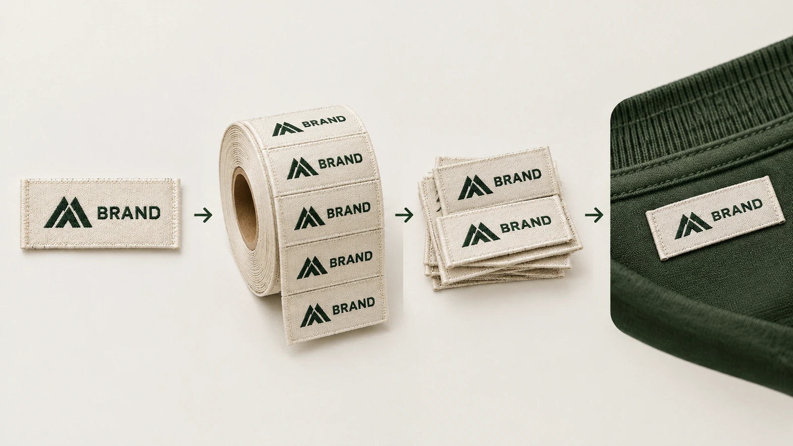 Woven tag file preflight and color reference check Vector artwork preflight for woven tag with Pantone references and safe margins