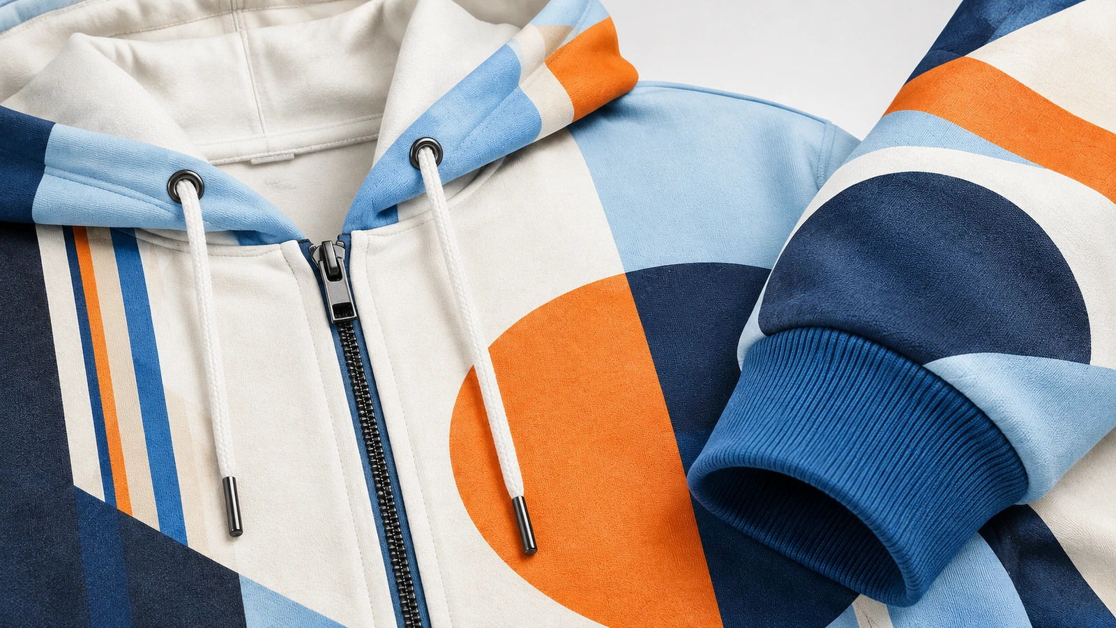 Fleece face, brushed back, and metal versus coil zipper tape options for custom full-zip hoodies