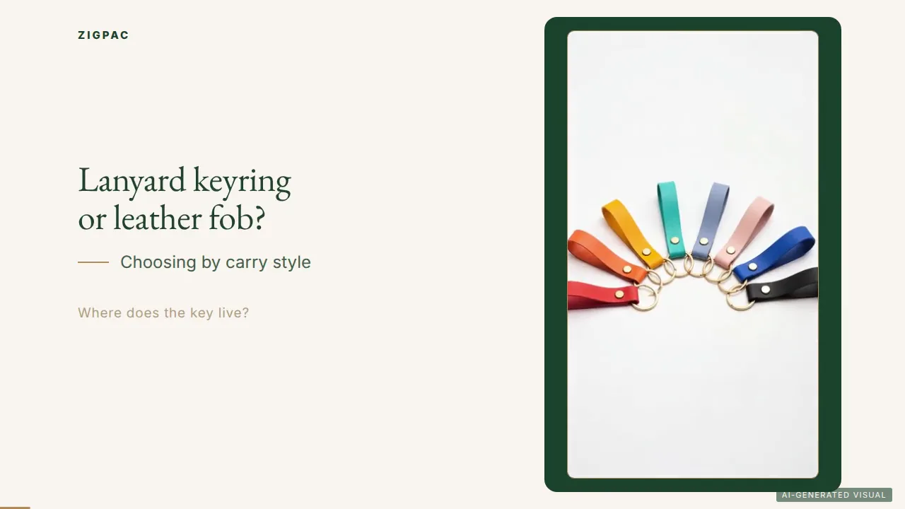 Leather Lanyard Keyring or Leather Fob? A Corporate Buyer's Guide to Carry Style, Strap Length and Key Handover (Video)