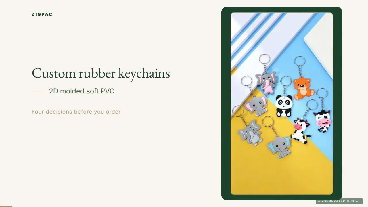 Custom Rubber Keychains in 2D Molded Soft PVC: Video Guide