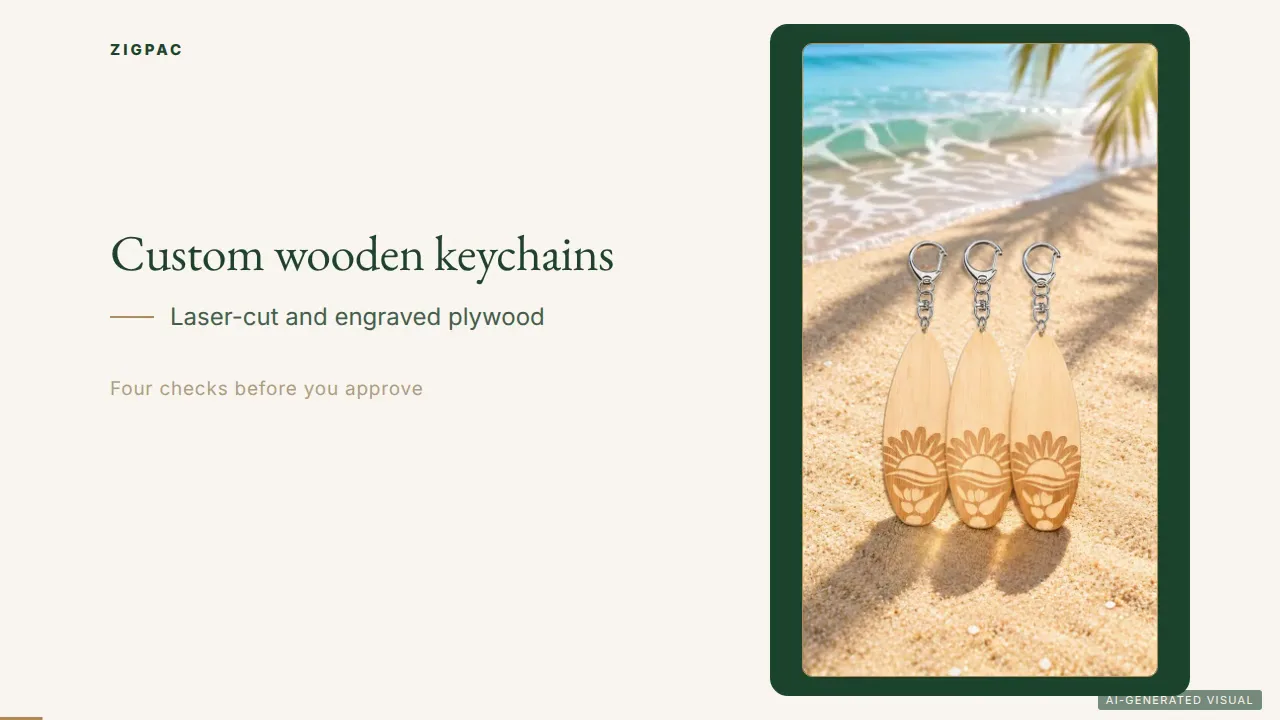 Custom Wooden Keychains — Laser-Cut and Engraved Plywood: Video Guide