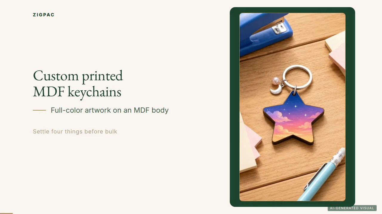 Custom Printed Wooden Keychains with Full-Color MDF Artwork: Video Guide