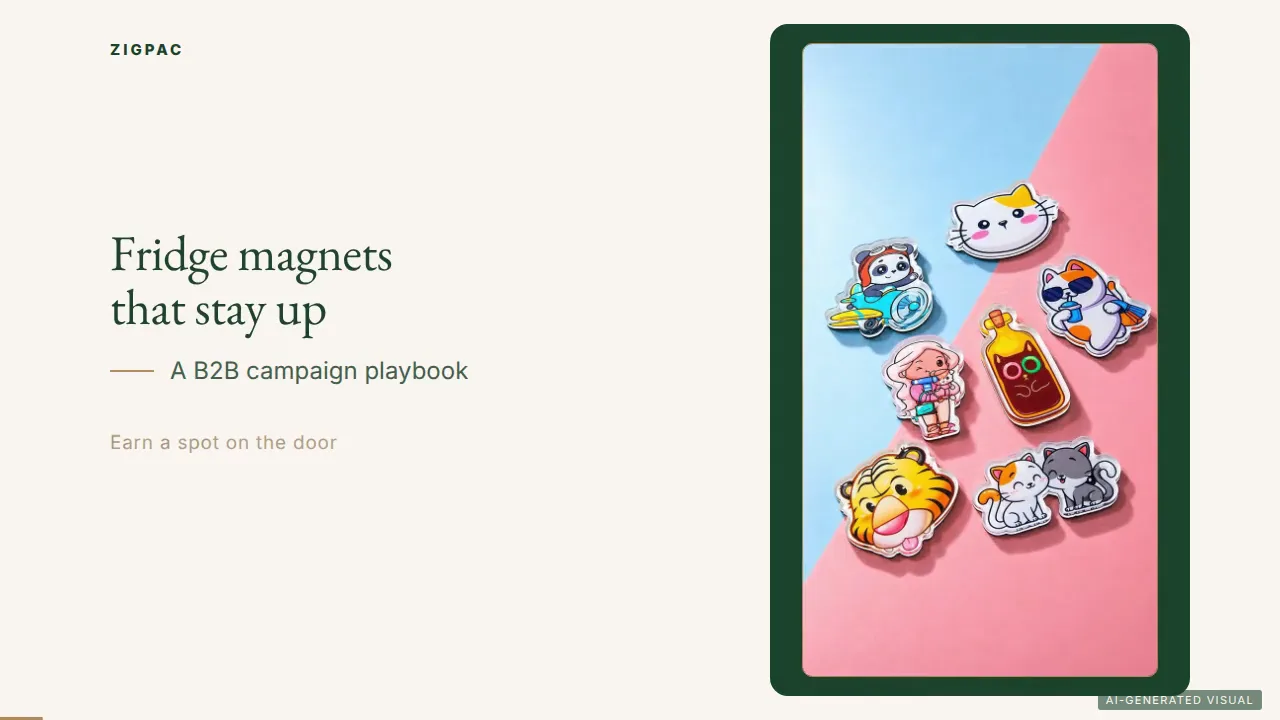 Custom Magnets for Fridge Marketing: A B2B Playbook for Promotions That Stay Up (Video)