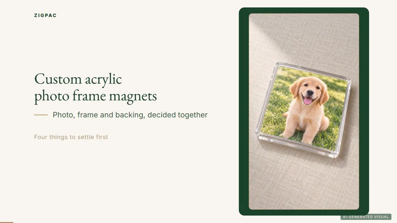 Custom Acrylic Photo Frame Magnets for Fridge Displays and Personalized Gifts: Video Guide