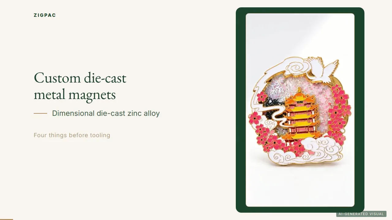 Custom Metal Fridge Magnets in Die-Cast Zinc Alloy: Video Guide
