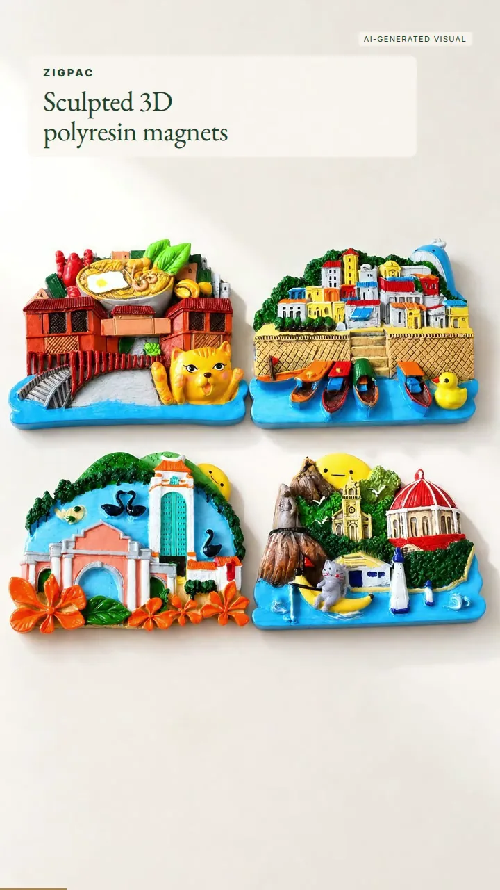 Custom Resin Fridge Magnets for 3D Souvenirs and Branded Gifts: Quick Look