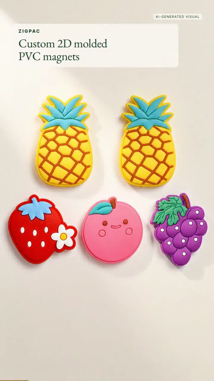 Custom Rubber Fridge Magnets: 2D Molded Soft PVC for Your Brand: Quick Look