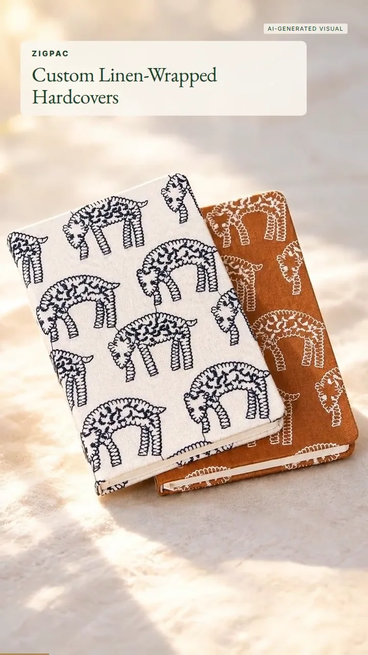 Custom Fabric Notebooks: Linen-Wrapped Hardcovers for Thoughtful Brand Gifts: Quick Look