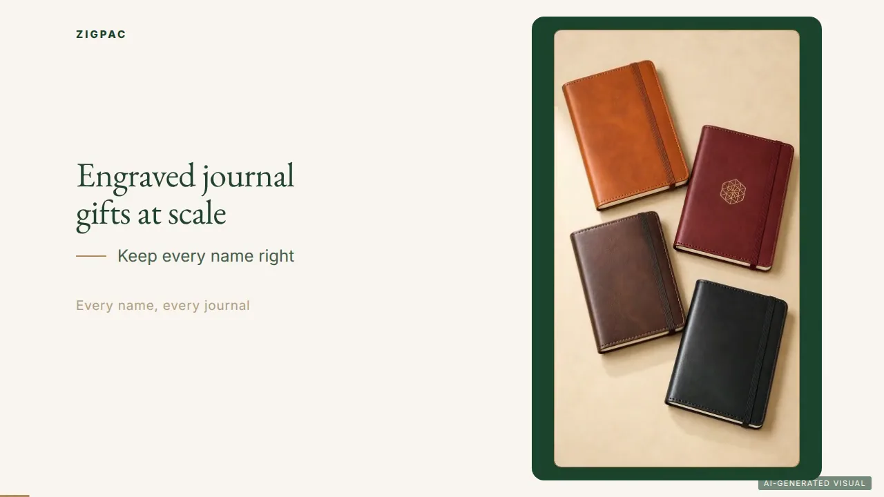 Engraved Leather Journal Gifts at Scale: How to Personalise Every Name Without Mix-Ups (Video)