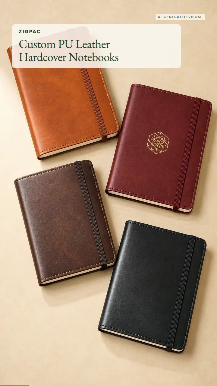 Custom PU Leather Notebooks for Corporate Gifts and Branded Stationery: Quick Look