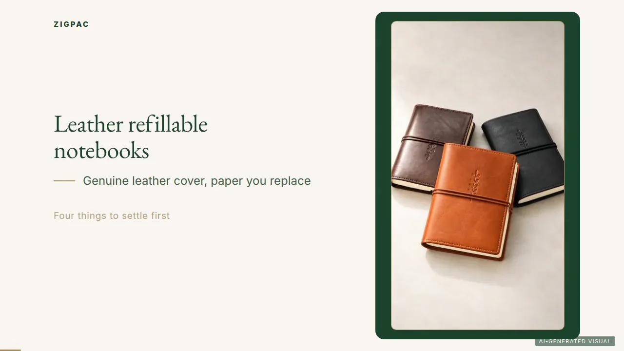 Custom Genuine Leather Refillable Notebooks: Video Guide