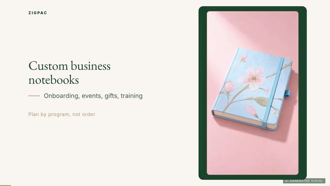 Custom Business Notebooks: A Program-by-Program Planning Guide for Onboarding, Events, Client Gifts and Training (Video)