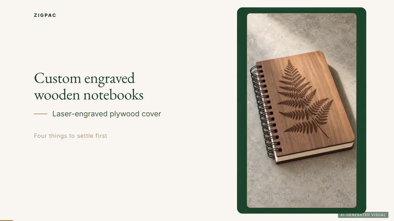 Custom Wooden Notebooks with Laser-Engraved Plywood Covers: Video Guide