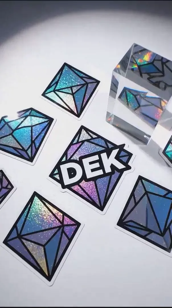 Custom Holographic Die-Cut Stickers - UV Laminated Weatherproof Vinyl: Quick Look